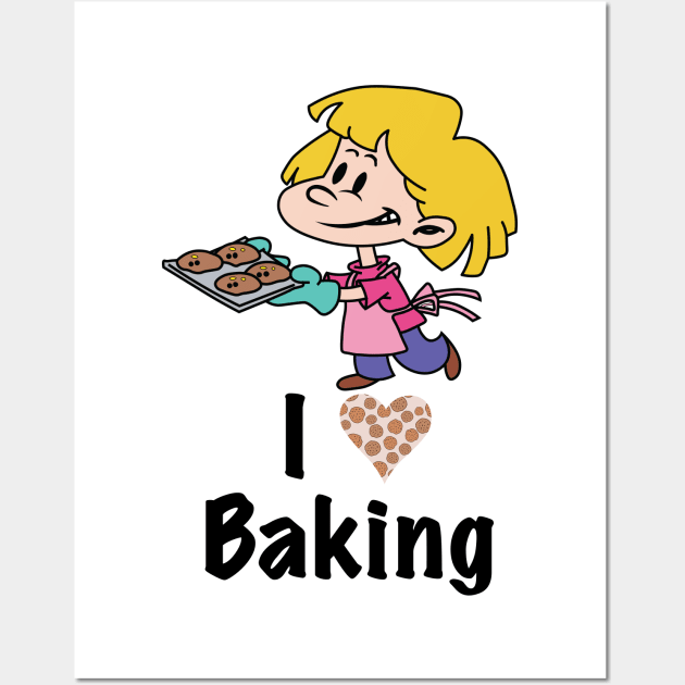 I Love Baking Wall Art by sportartbubble